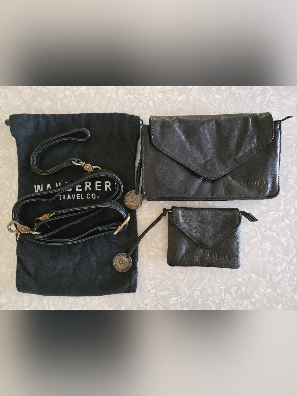 Wanderers Travel Co - Petite Marseille Crossbody + Card Wallet - Black
